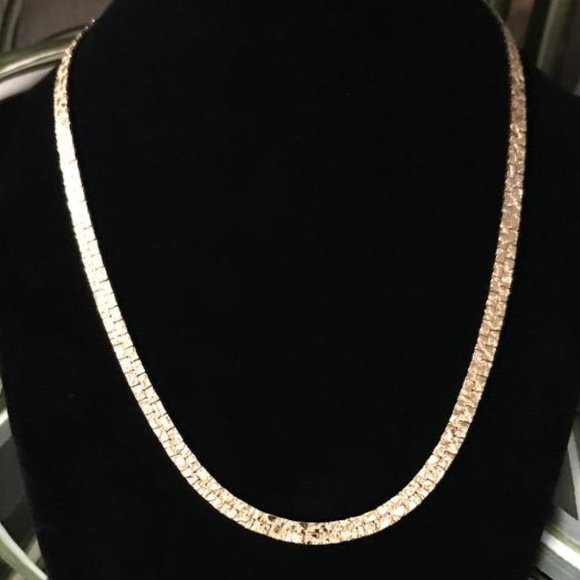 B.C. Lind 14K GE Gold Nugget Style Necklace - Picture 3 of 7